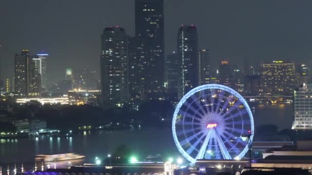 Bangkok ciudad por la noche — Vídeos de Stock