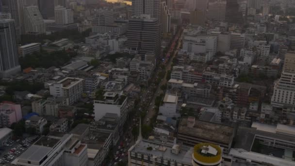 Solnedgången på Bangkok skyline — Stockvideo