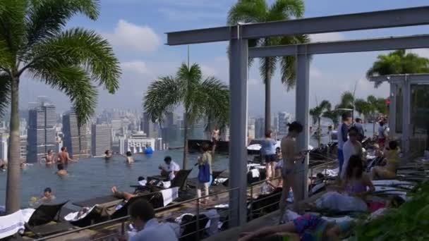 Famous marina bay sands hotel — Stock Footage Famous marina bay sands hotel Stock Footage