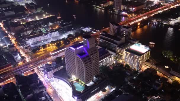 Night  cityscape of bangkok — Stock Video