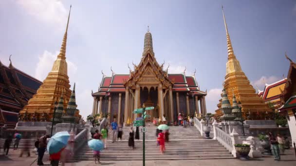 Wat phra kaew templo de Bangkok — Vídeo de stock