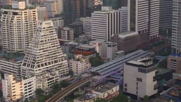 Utsikt över Bangkok tunnelbana linje — Stockvideo