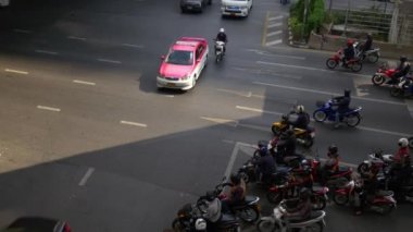 Bangkok şehir trafik görünümünü