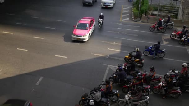 Widok ruchu miasta Bangkok — Wideo stockowe