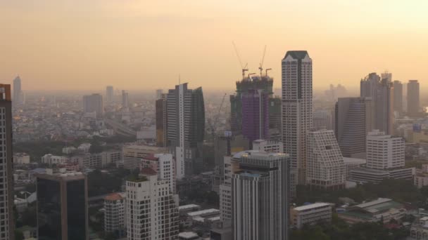 Panorama z panoramę Bangkoku — Wideo stockowe