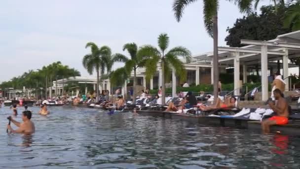 Famous marina bay sands hotel — Stock Footage Famous marina bay sands hotel Stock Video