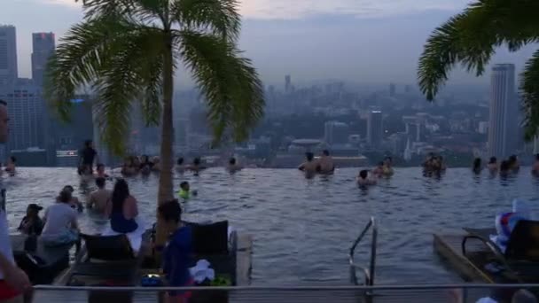 Famous marina bay sands hotel — Stock Video