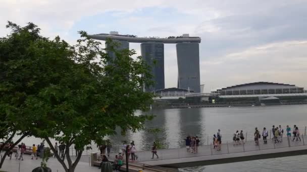 Отель Marina Bay Sands — стоковое видео