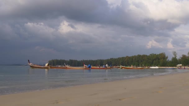 Parque de barcos turísticos — Vídeo de stock