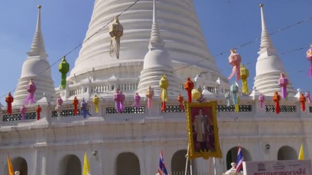バンコクの寺院のパノラマ — ストック動画