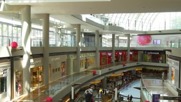 Las tiendas en el centro comercial Marina Bay Sands — Vídeo de stock