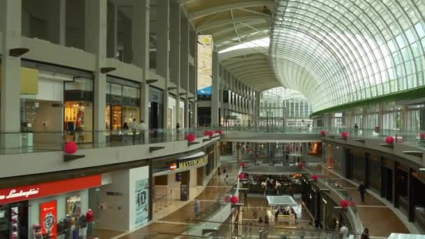 Shoppes w hotelu Marina Bay Sands mall — Wideo stockowe