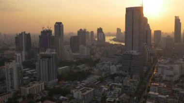 Bangkok manzarası gün batımı görünümü