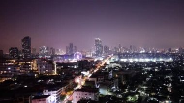 Bangkok gece cityscape