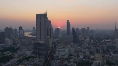 Bangkok manzarası gün batımı görünümü