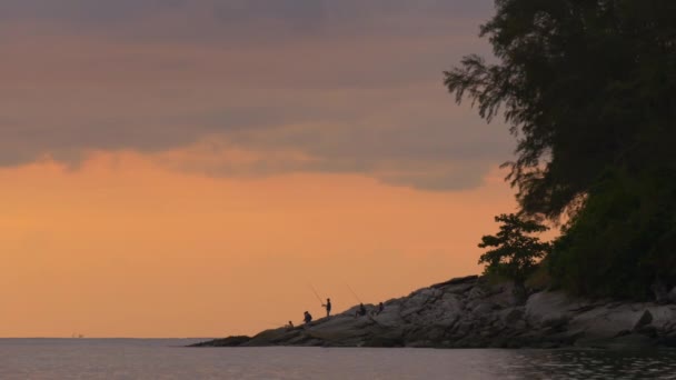 Zonsondergang panorama in Phuket — Stockvideo