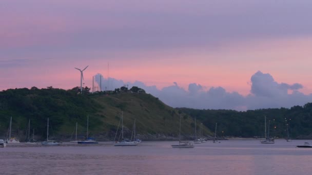 Gün batımı panorama Phuket adlı — Stok video