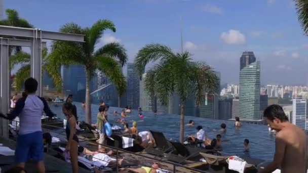 Słynnego marina bay sands hotel — Wideo stockowe