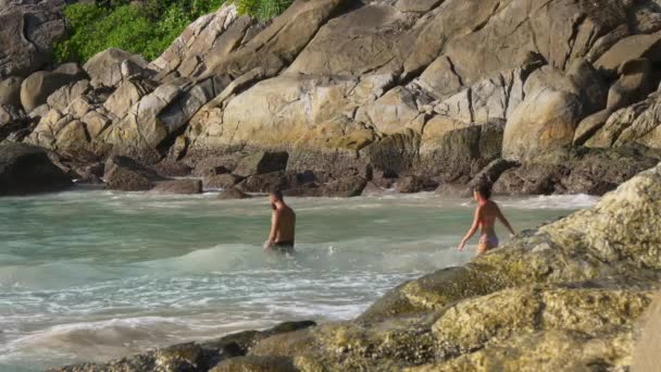 Famosa playa privada — Vídeo de stock