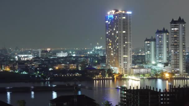 Bangkok ciudad por la noche — Vídeos de Stock