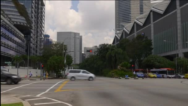 Dopravní ulice Singapuru — Stock video