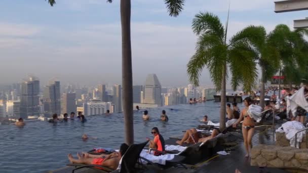 Słynnego marina bay sands hotel — Wideo stockowe