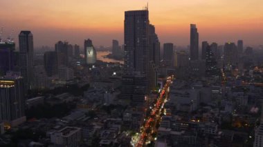 Bangkok manzarası gün batımı görünümü