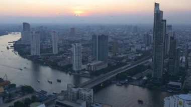 Bangkok manzarası gün batımı görünümü
