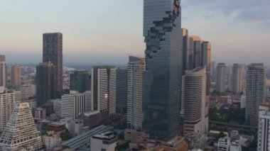 Bangkok manzarası gün batımı görünümü