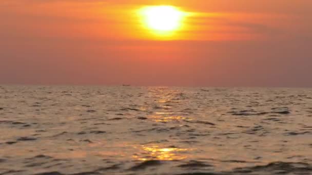 Amazing sunset over sea — Stok Video