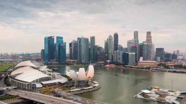 Bahía Marina en Singapur — Vídeo de stock