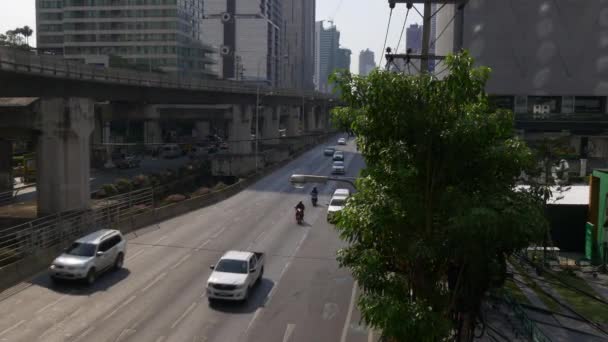 Pemandangan lalu lintas kota Bangkok — Stok Video