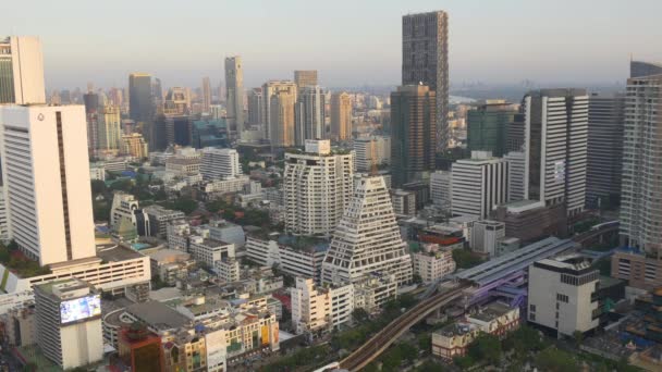 Panorama van de skyline van Bangkok — Stockvideo