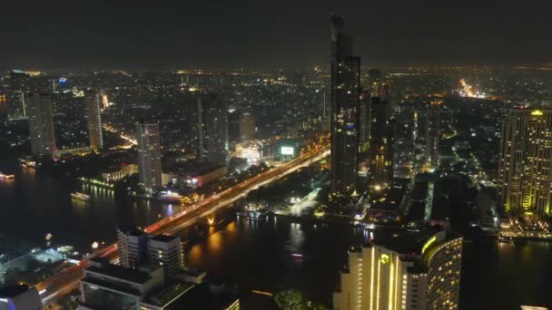 Paesaggio urbano notturno di Bangansas — Video Stock