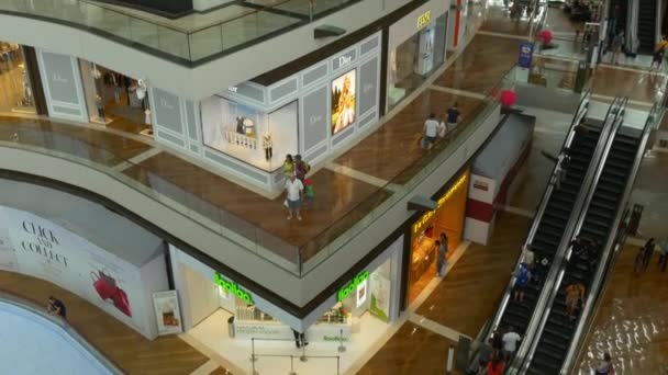 Las tiendas en el centro comercial Marina Bay Sands — Vídeo de stock