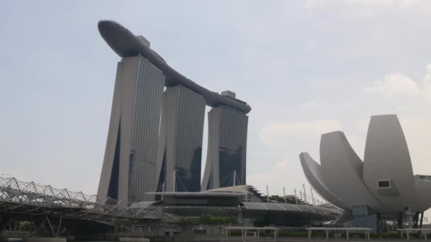 Marina Bay Sands курортный отель — стоковое видео