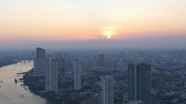 Bangkok manzarası gün batımı görünümü