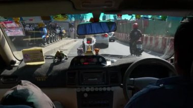Bangkok şehir sürücü penceresinden