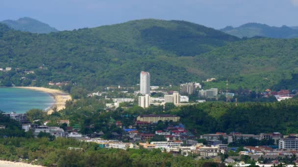 Panorama da praia de Patong — Vídeo de Stock