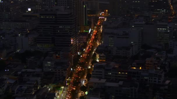 방콕 교통에 옥상 전망 — 비디오