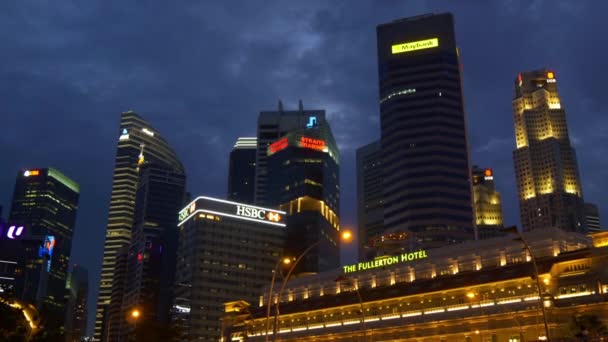 O Hotel Fullerton de Singapura — Vídeo de Stock