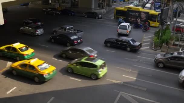 Vista del tráfico de Bangkok — Vídeo de stock