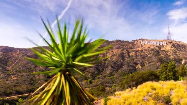 Beroemde hollywood sign — Stockvideo