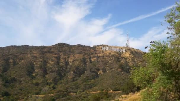 Famous Hollywood sign — Stock Video