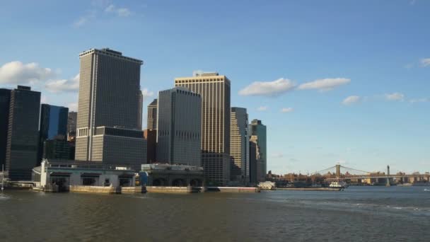 Panorama van de Hudson river — Stockvideo