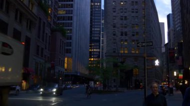 Manhattan şehir dışına cityscape geceleri