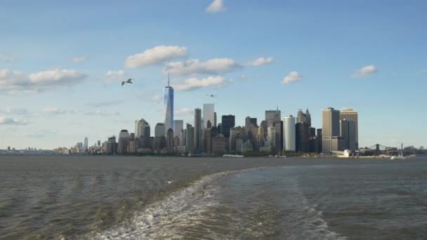 Небесная линия Нью-Йорка — стоковое видео