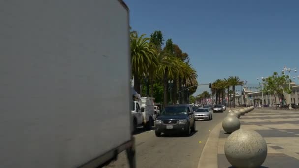 Переполненный перекресток Лос-Анджелеса — стоковое видео