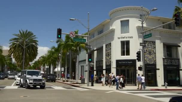 Gedrängte Kreuzung von los angeles — Stockvideo