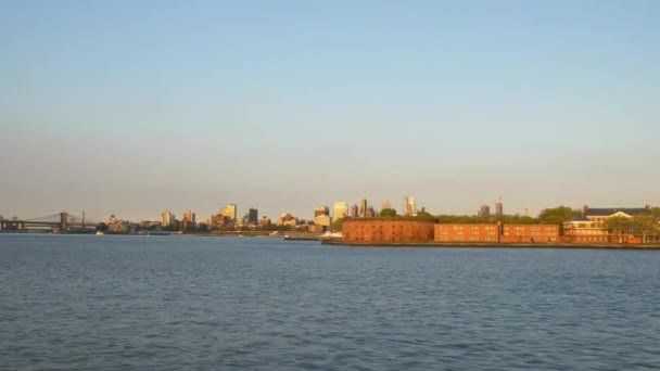 Panorama del río Hudson — Vídeo de stock